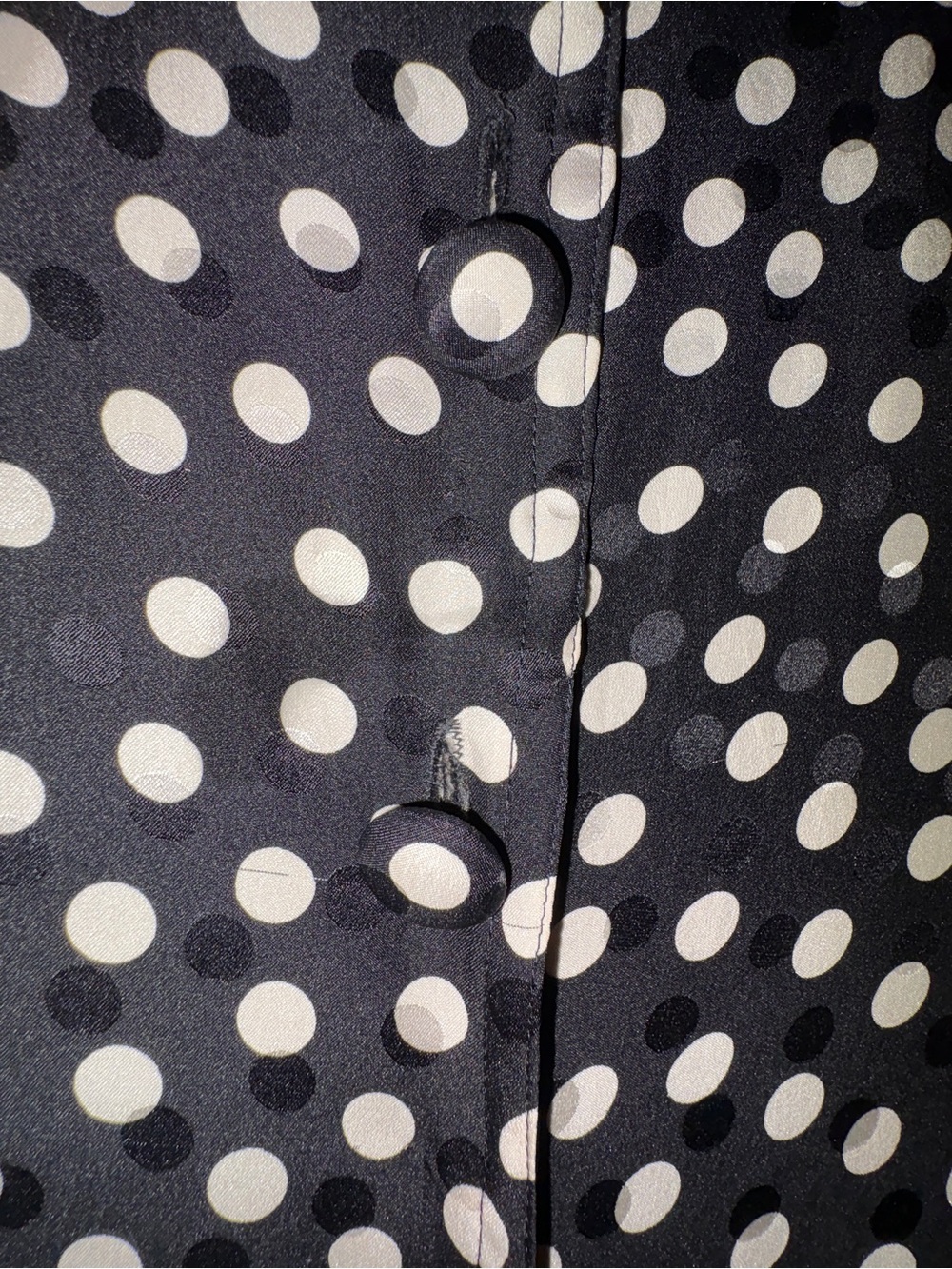 Adrianna Papell Black Sheath Dress with White Polka Dots - Picture 4 of 7